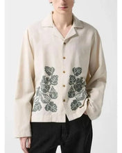 Beige embroidered resort shirt from Sterling Point