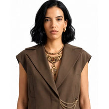In The City 2026 Danielle Olivera belted brown vest