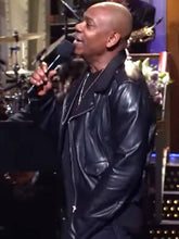 Dave Chappelle casual black cotton jacket with button closure