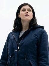Couples Weekend movie blue jacket with zipper closure