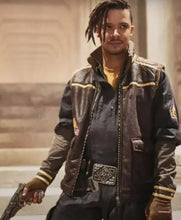 Jacob Anderson Doctor Who Season 13 leather vest