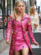 Elle S01 Lexi Minetree Butterfly Printed Pink Coat