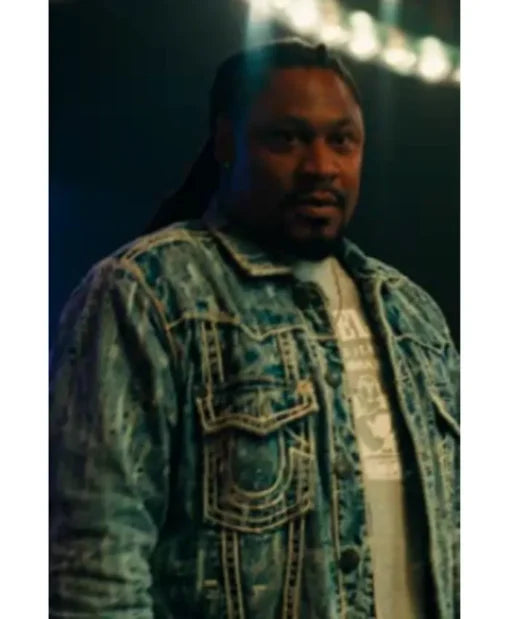 Euphoria Marshawn Lynch Distressed Denim Jacket