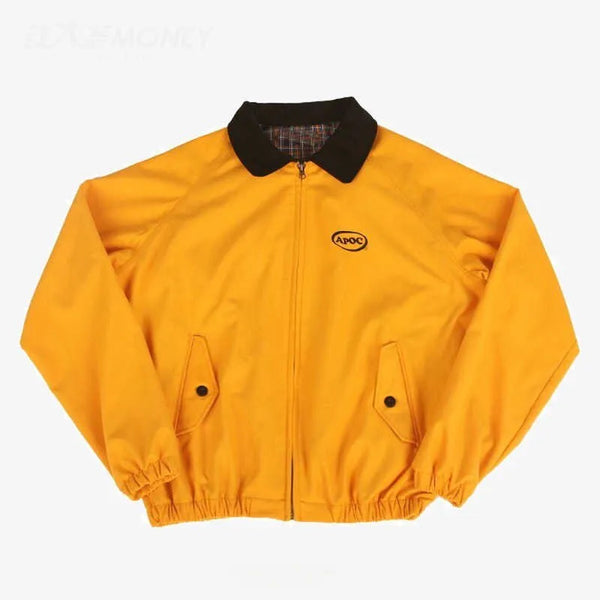 Yellow Printed Streetwear Jacket