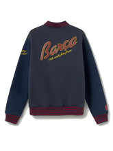 FC Barcelona Blue Bomber Jacket front view