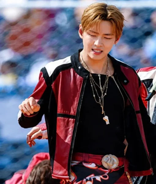 Red black and white FIFA World Cup 2026 BTS V jacket