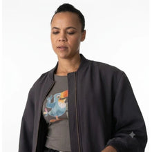 Maria Sten Neagley 2026 Frances Neagley Grey Bomber Jacket