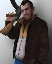 Niko Bellic Grand Theft Auto IV Brown Leather Jacket