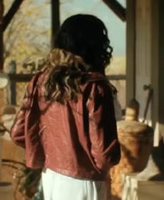 Geena Davis The Boroughs S01 Maroon Leather Jacket