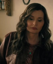 Geena Davis The Boroughs S01 Maroon Leather Jacket