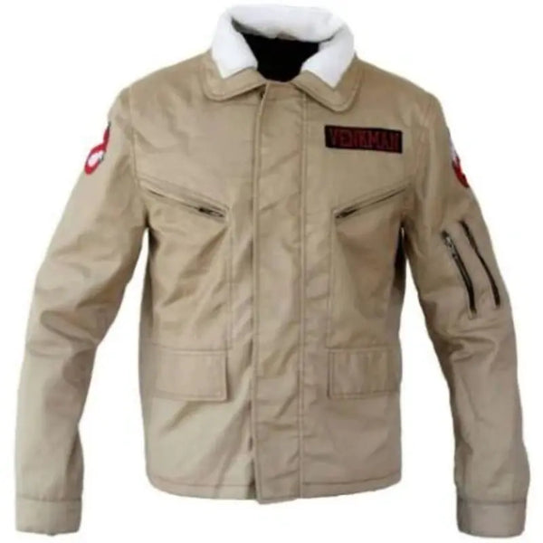 Ghostbusters Kate McKinnon Jillian Holtzmann Light Brown Leather  Jacket