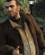 Niko Bellic Grand Theft Auto IV Brown Leather Jacket