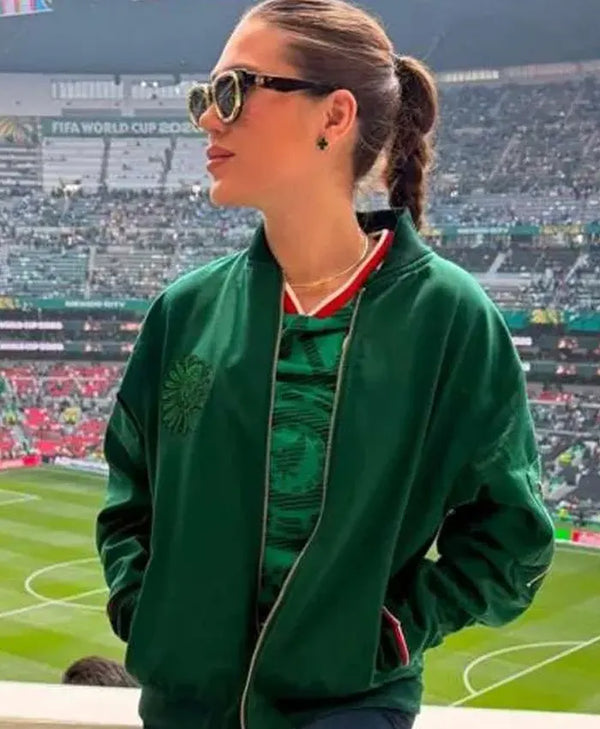 Fernanda Gómez FIFA World Cup Team Mexico Green Bomber Jacket