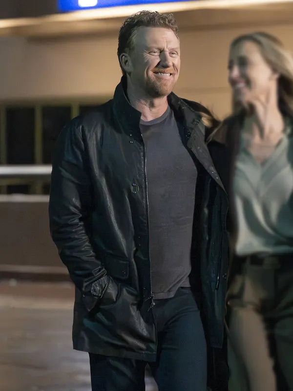 Greys Anatomy S22 Kevin McKidd Black Leather Jacket