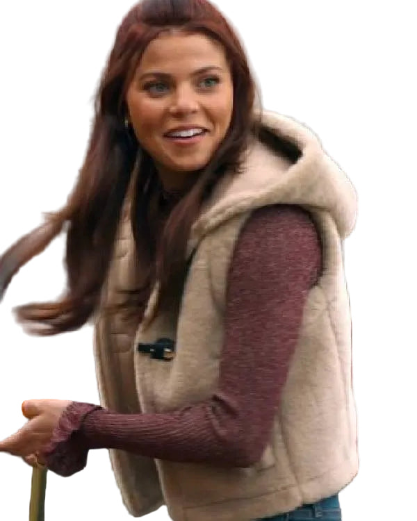 Brown shearling vest inspired by Ransom Canyon