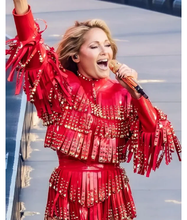 Helene Fischer 360 Stadion Tour Red Fringed Crop Jacket