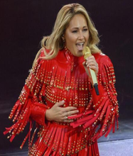 Helene Fischer 360 Stadion Tour Red Fringed Crop Jacket