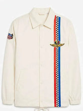 Indy 500 cotton coaches jacket with buttoned closure