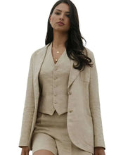 Women's beige lapel collar blazer from In the Grey