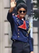 Michael 2026 Jaafar Jackson Blue Military Jacket
