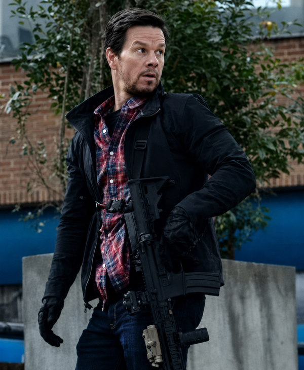 Mark Wahlberg Mile 22 James Silva Black Cotton Jacket