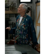 General Hospital 2026 Jane Elliot Teal Floral Kimono Jacket
