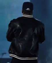 Jay-Z black leather varsity jacket Yankees Stadium 2026