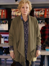 Jean Smart Hacks S02 Olive Fringed Jacket