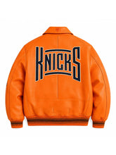 Josh Hart Knicks Leather Varsity Jacket