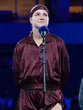 Karolína Muchova US Open Maroon Jacket with zipper closure