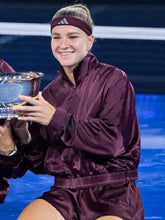 Tennis inspired Karolína Muchova US Open Maroon Jacket