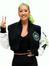 Kayce Kirihara Seattle Storm varsity jacket front view