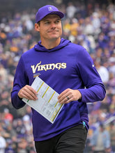 Kevin O’Connell Minnesota Vikings Inspired Sideline Long Sleeve Hooded T-Shirt