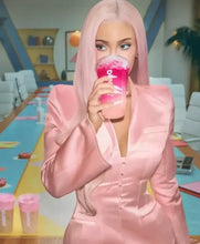 Kylie Jenner Pink Satin  Blazer
