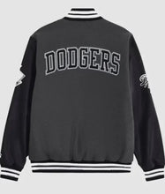 Dodgers First Rounder leather sleeve jacket