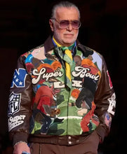Jeff Hamilton KidSuper FW26 Jacket in multi-color leather