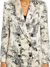Carey Mulligan Beef White Floral Blazer