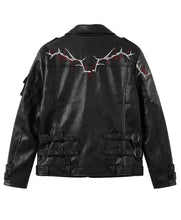 Love and Deepspace black leather biker cosplay jacket