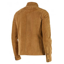Mens Brown Suede Leather Blazer