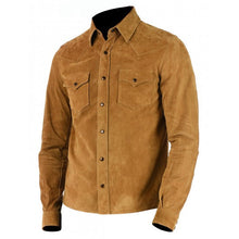 Mens Brown Suede Leather Blazer