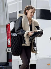 Maya Stern Fool Me Once Season 1 black leather jacket