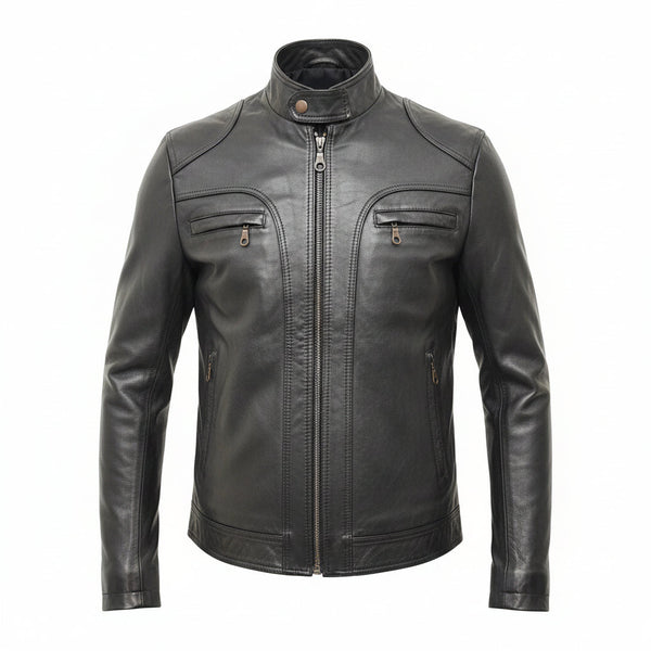 Men's Ghosts of Girlfriends Past Conner Mead Vintage Slim Fit Leather Jacket