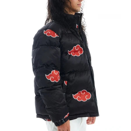Men’s Akatsuki Naruto Black Puffer Jacket