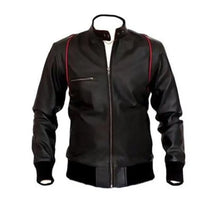 Men's Black Slimfit Biker Hunt Motorcycle Leather Jacket