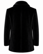 Luxury men's black mink fur winter coat