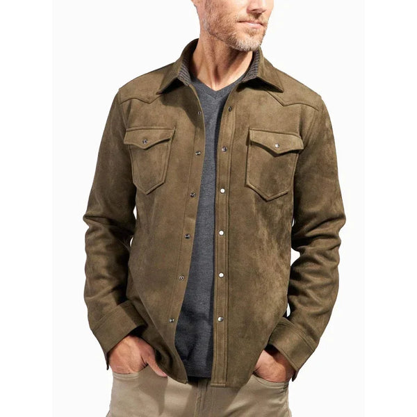 Men’s Suede Leather Shirt