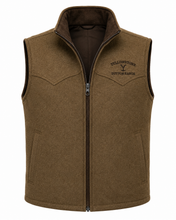 Mens Beige Wool Vest sleeveless waistcoat front view