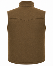 Men's wool beige zip up ranch cowboy vest