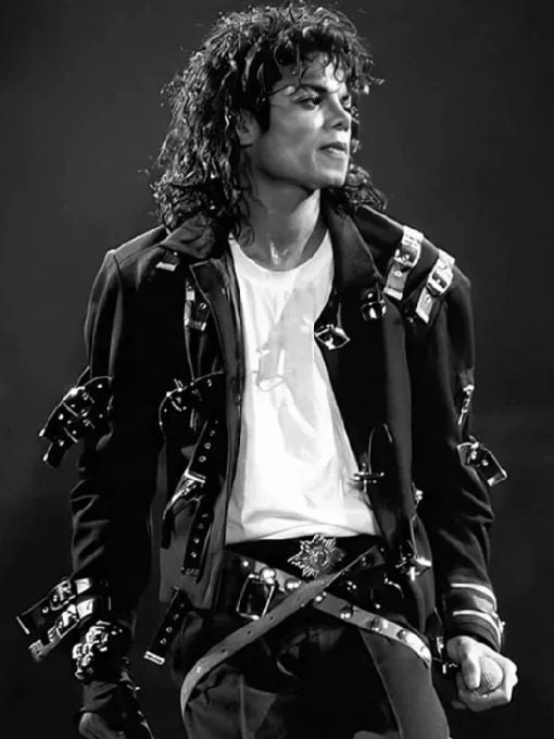Michael 2026 Jaafar Jackson Black Belted Leather Jacket