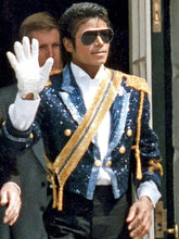 Michael Jaafar Jackson Blue Sequin Jacket